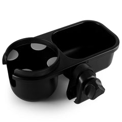 Accmor Stroller Cup Holder Tray close-up shows adjustable clamp for secure fit
