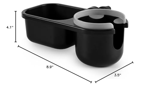 Accmor 90mm-compatible cup holder extends use to many beverage containers.