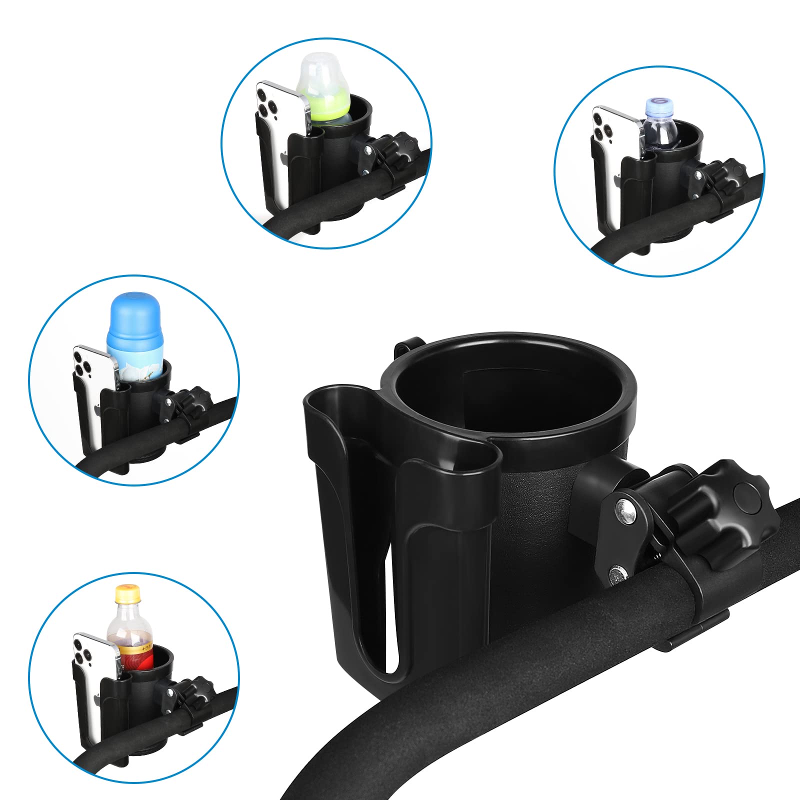 Accmor cup holder in action demonstrates everyday on-the-go use.