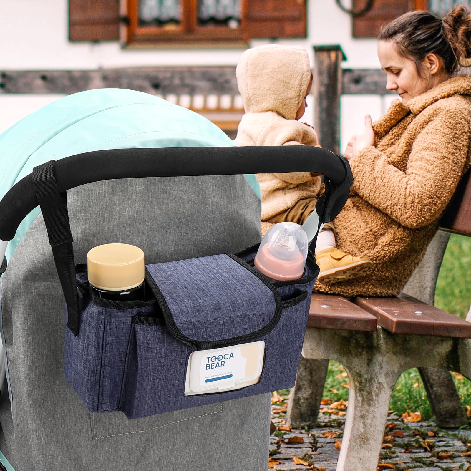 Accmor adjustable Velcro strap fits a wide range of stroller models.