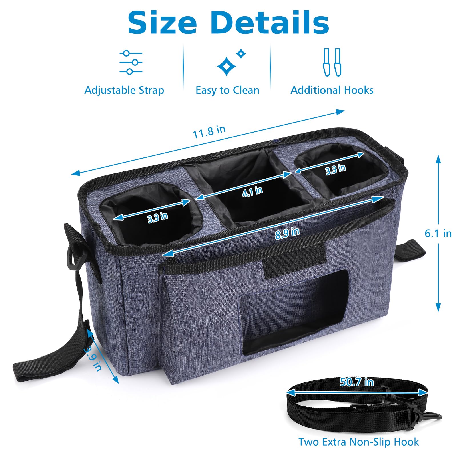 Accmor compatible with Uppababy, Nuna, Doona, Britax strollers for easy use.