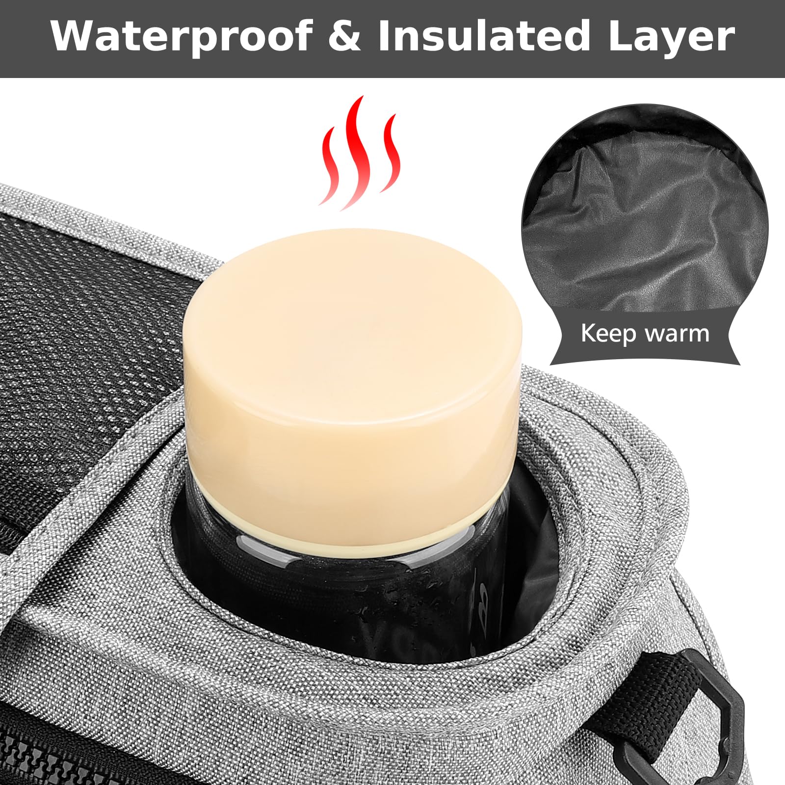 Accmor insulated cup holders preserve drink temperature for hours on outings.