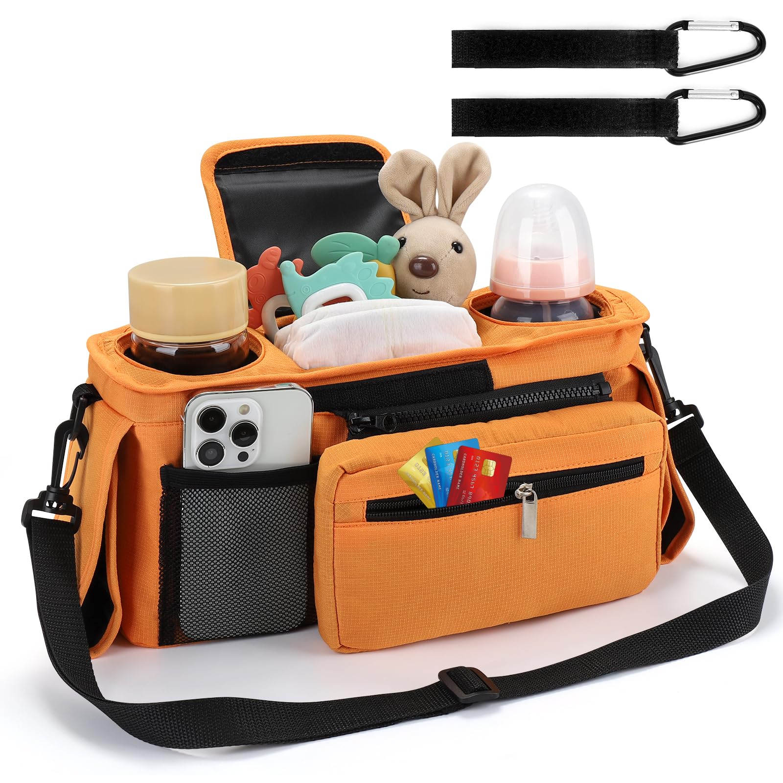 Accmor stroller organizer middle compartment for diapers and wipes