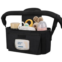 Accmor stroller-organizer-multi-compartments keeps essentials organized on family outings.
