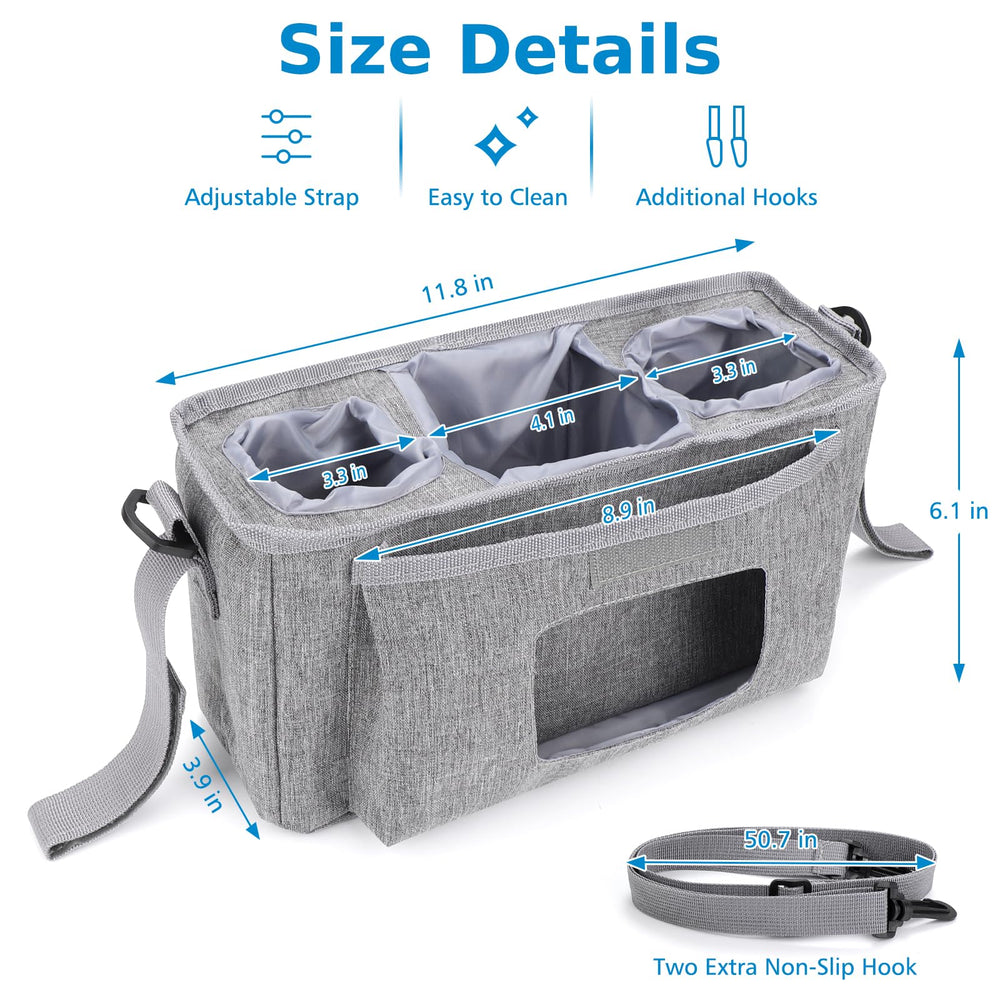 Accmor stroller organizer multi-use carry or hanging for easy transport