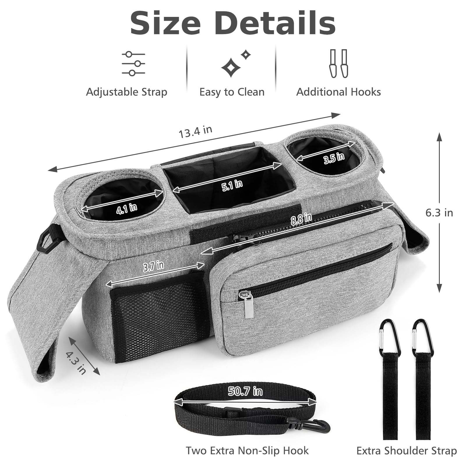 Accmor compact detachable bag offers portable storage for phone and wallet.