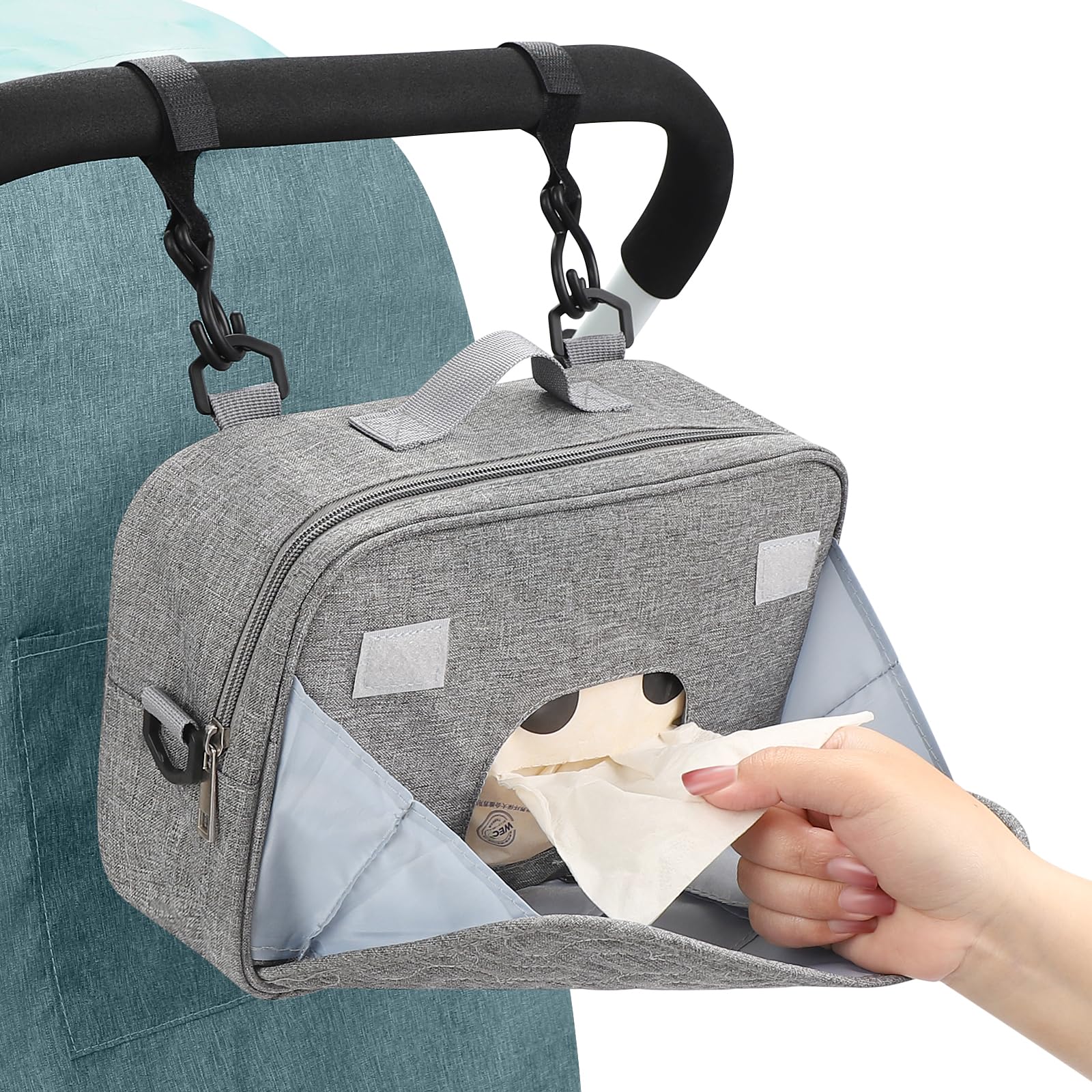 Accmor shoulder-strap mode shows portable mom bag for quick carry
