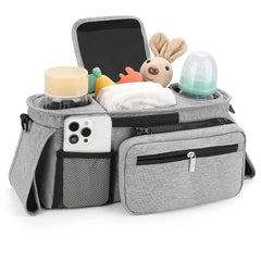 Accmor stroller organizer with shoulder strap for easy carry between errands.
