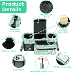 Accmor organizer with shoulder strap for easy carrying when not attached to stroller