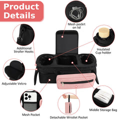 Accmor shoulder strap converts the organizer for hands-free carry.