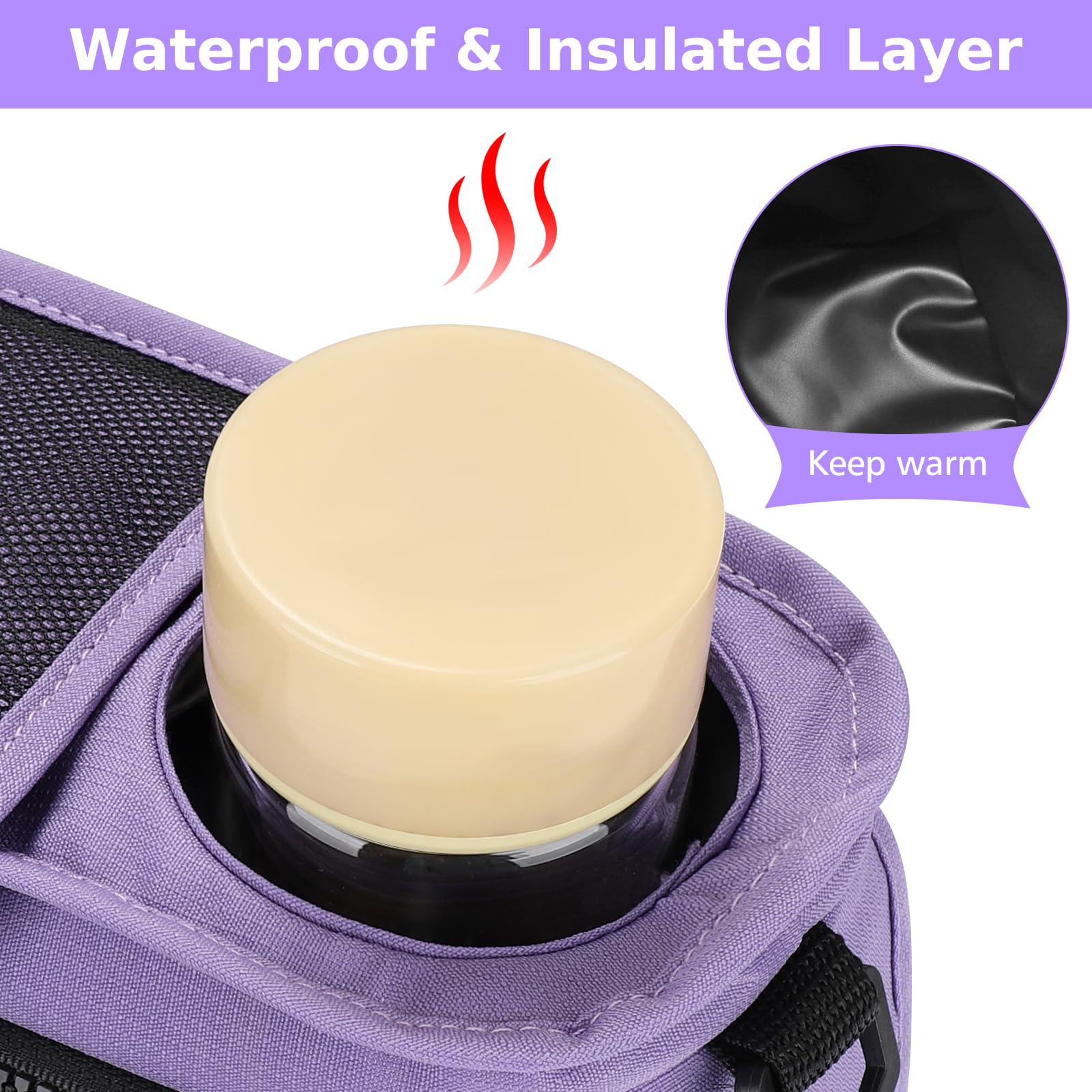 Accmor stroller organizer with side bottle holders supports kids' drinks during outings.