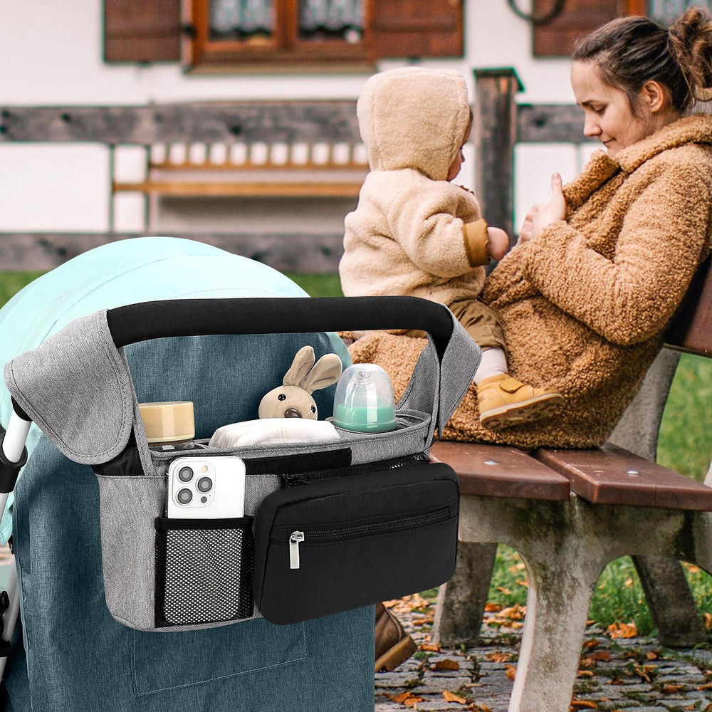 Adjustable Velcro strap helps fit many strollers with Accmor organizer.