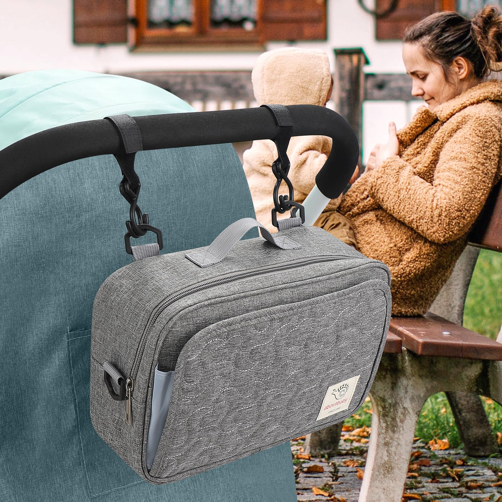 Accmor stroller-hooks demonstrate two-usage design for hands-free outings