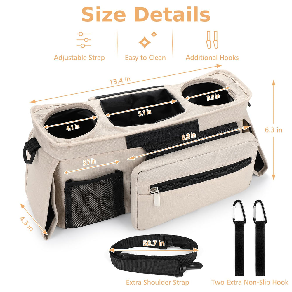 Accmor stroller organizer wide compatibility works with Uppababy, Britax, and more.