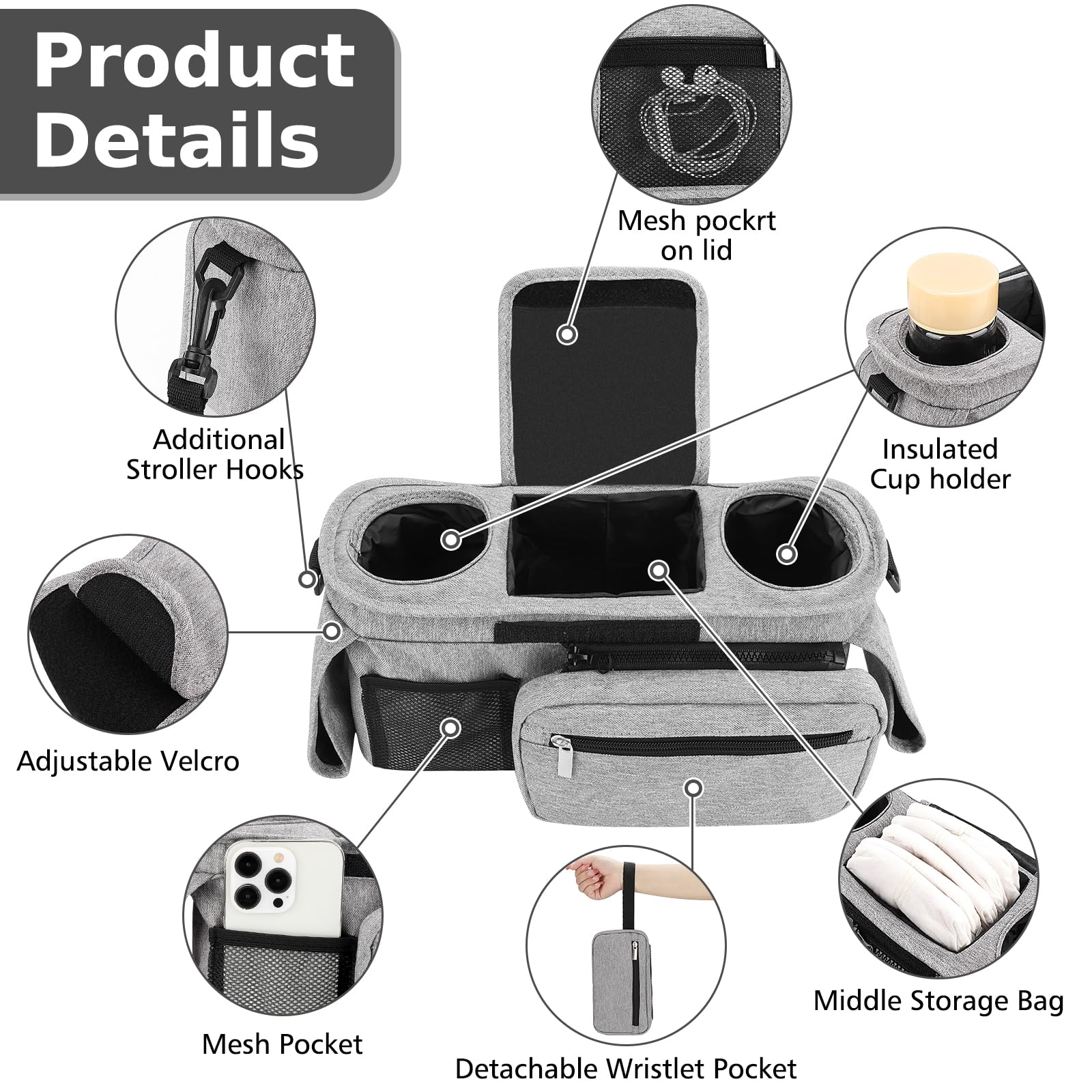 Accmor wristband pocket demonstrates quick access for keys and essentials.