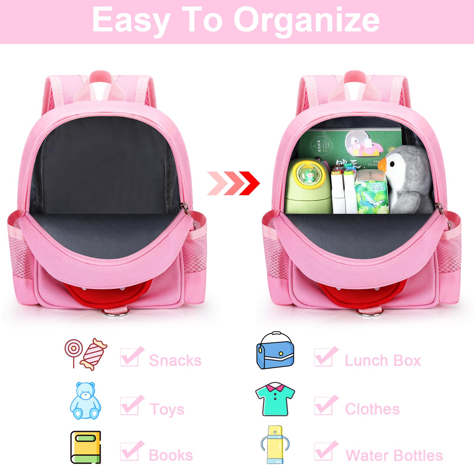 Accmor toddler backpack adjustable shoulder strap for comfortable wear.