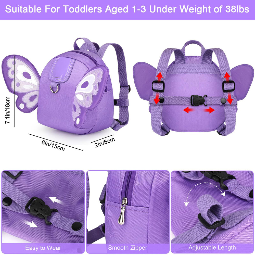 Accmor toddler backpack with adjustable shoulder straps fits ages 1–4.