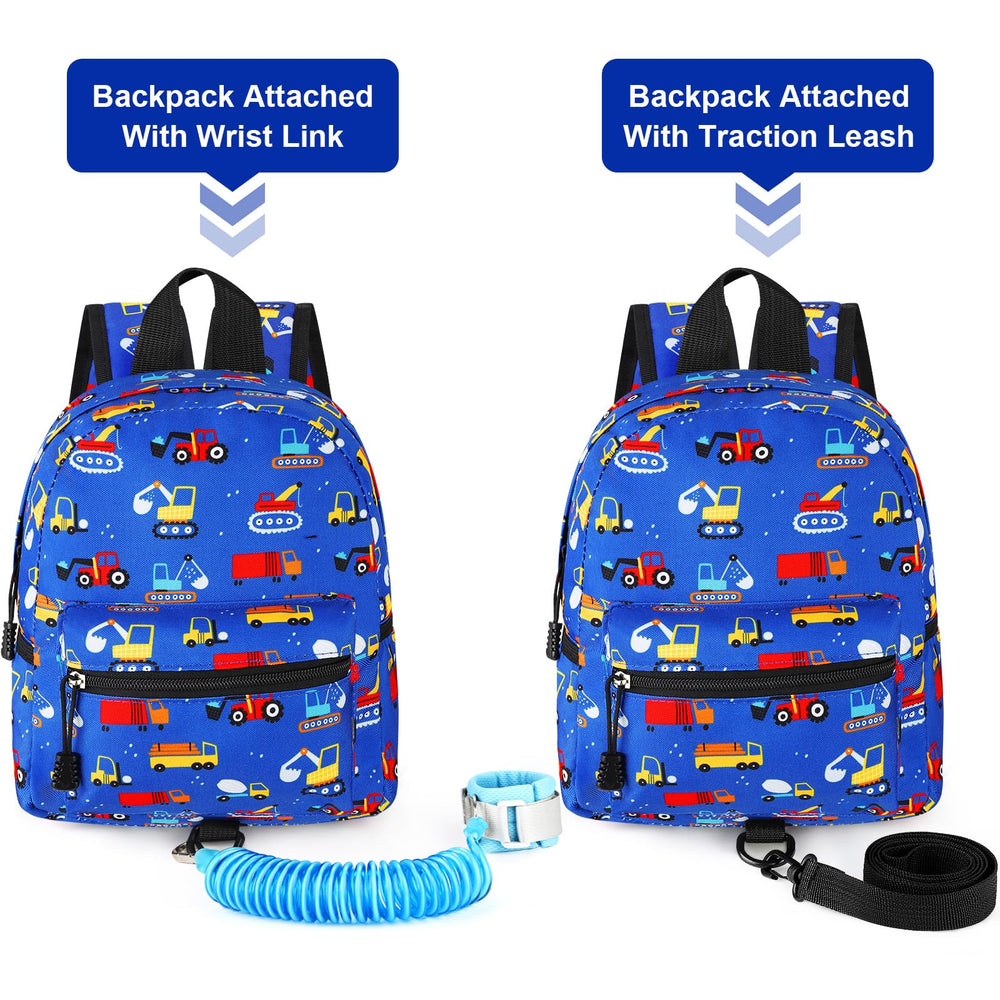 Accmor ergonomic shoulder straps on blue toddler backpack for comfort