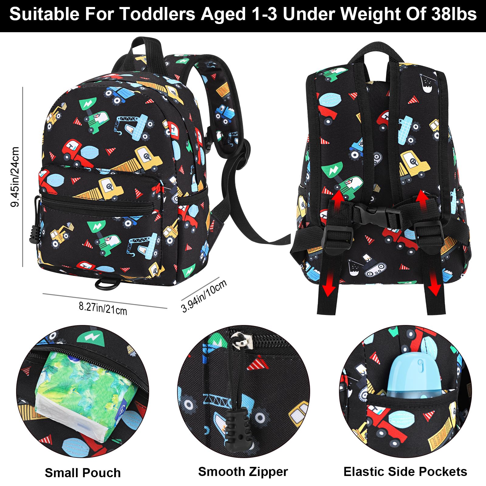 Accmor toddler harness backpack leash attachment closeup enables hands-free exploration
