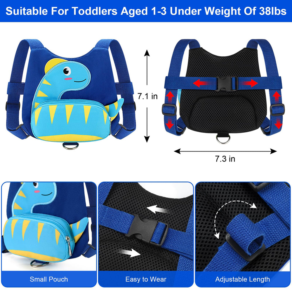 Accmor toddler harness blue anti-lost leash maintains close contact on busy sidewalks.