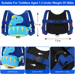 Accmor toddler harness blue anti-lost leash maintains close contact on busy sidewalks.