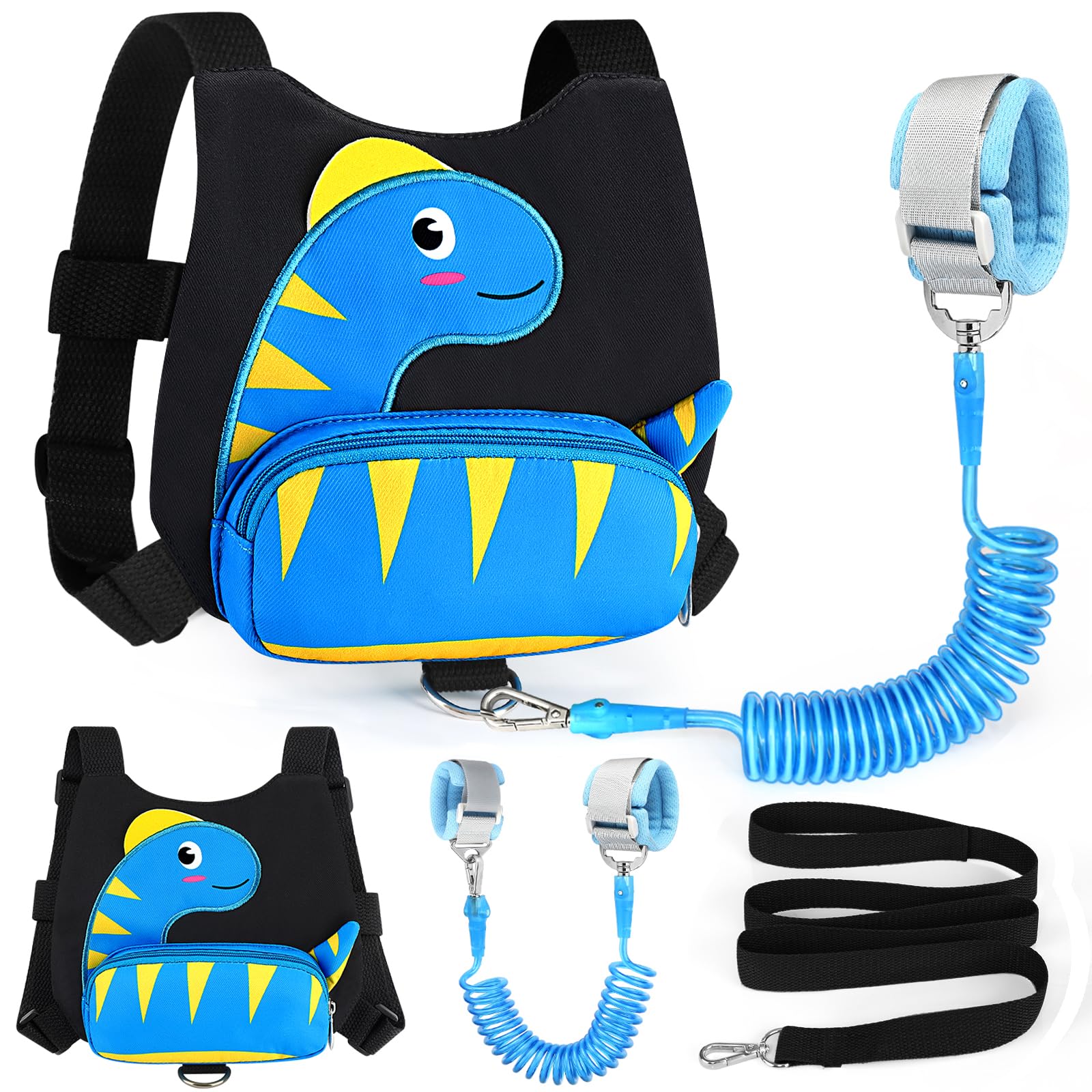 Accmor toddler harness with dinosaur-backpack safely keeps kids close outdoors