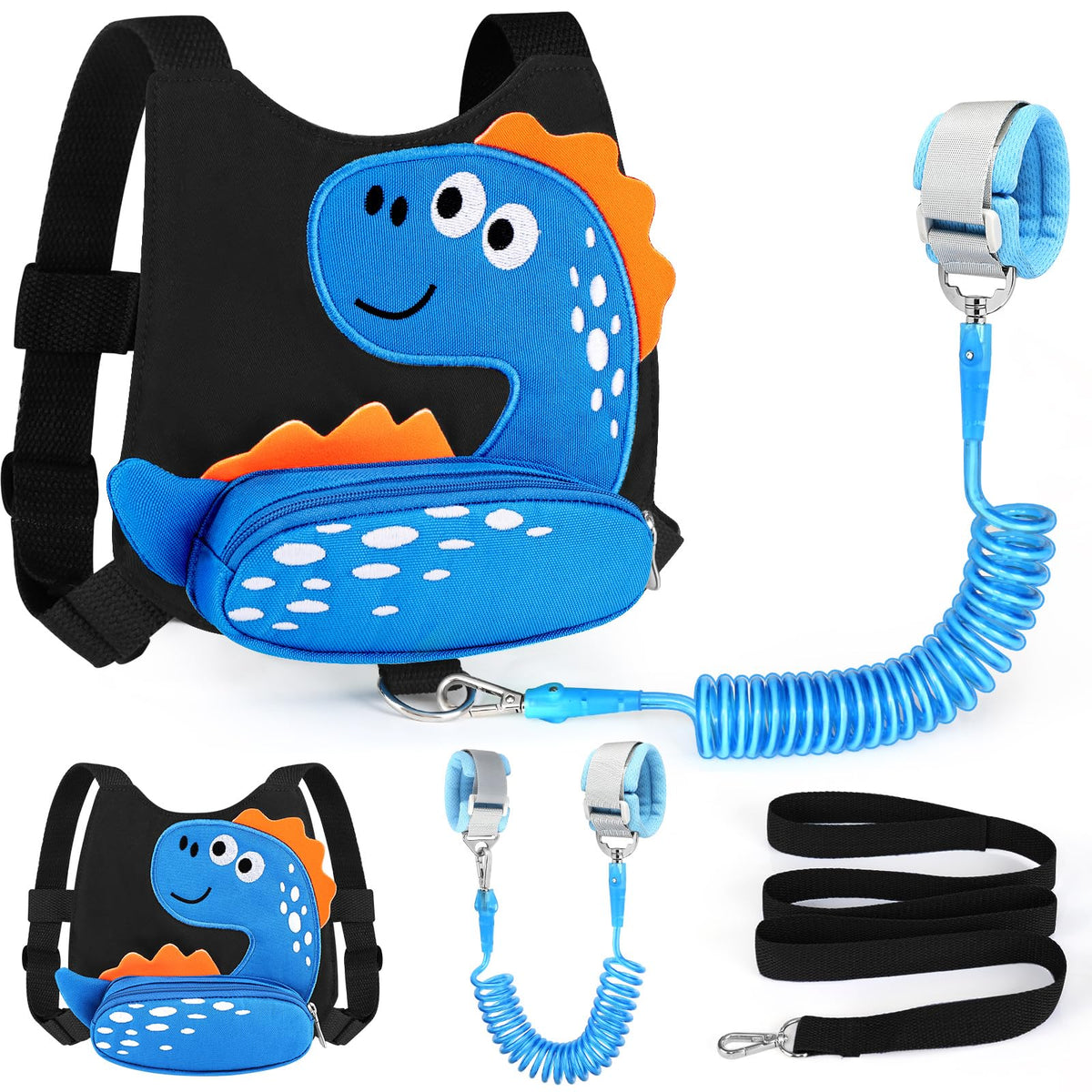 Accmor dinosaur-pattern toddler harness keeps children close in crowds.