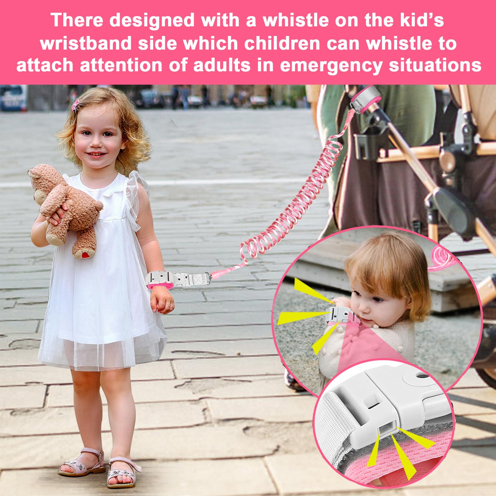 Accmor harness features 360° swivel for comfortable, unrestricted play.