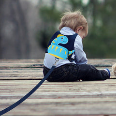 Accmor toddler harness dinosaur leash attachment keeps child within arm's reach outdoors