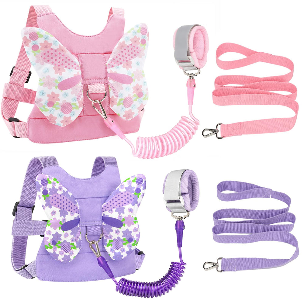 Accmor toddler harness leash pink close-up highlighting soft padding for comfy outdoor walks