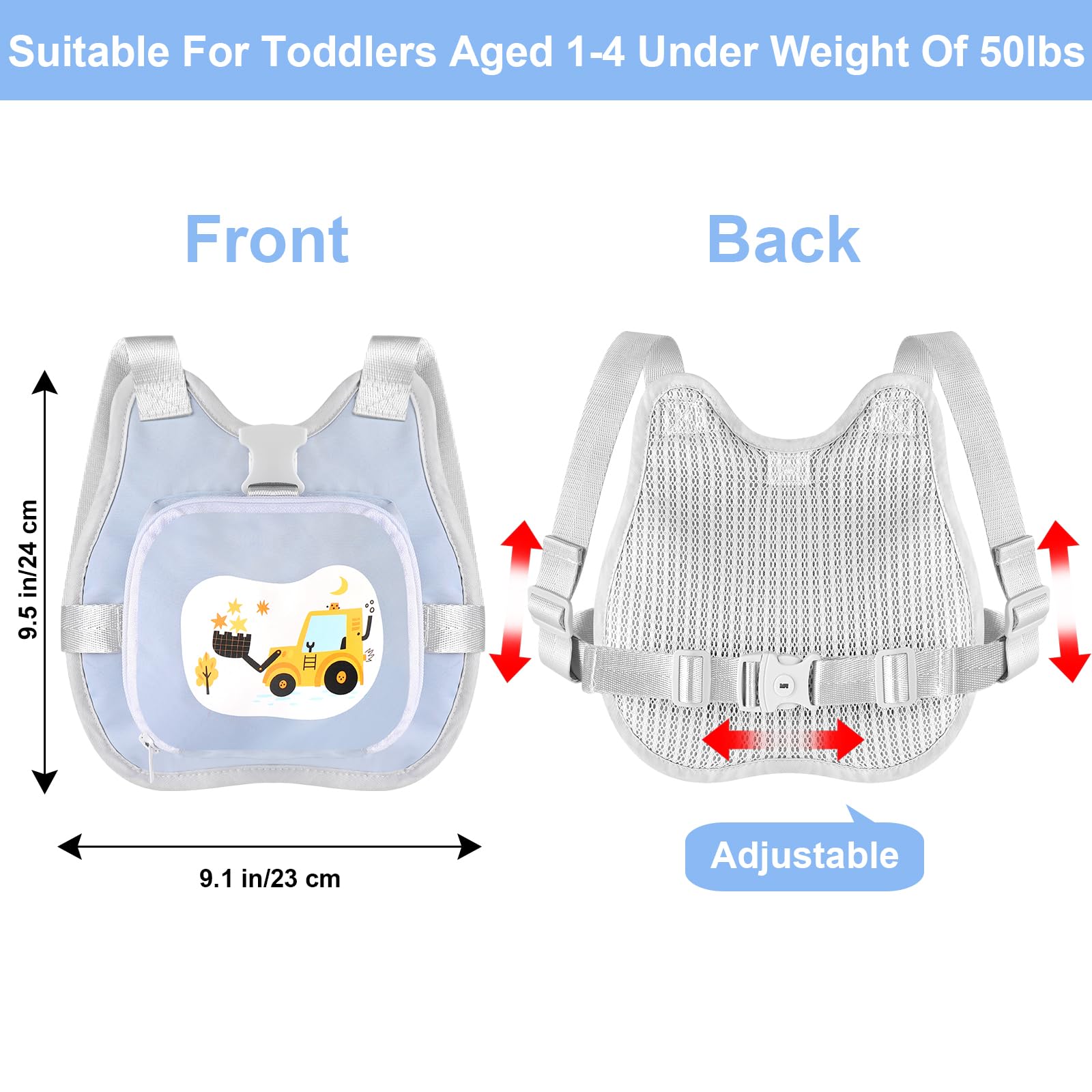 Accmor harness pocket foldable design shown for easy storage during outings.