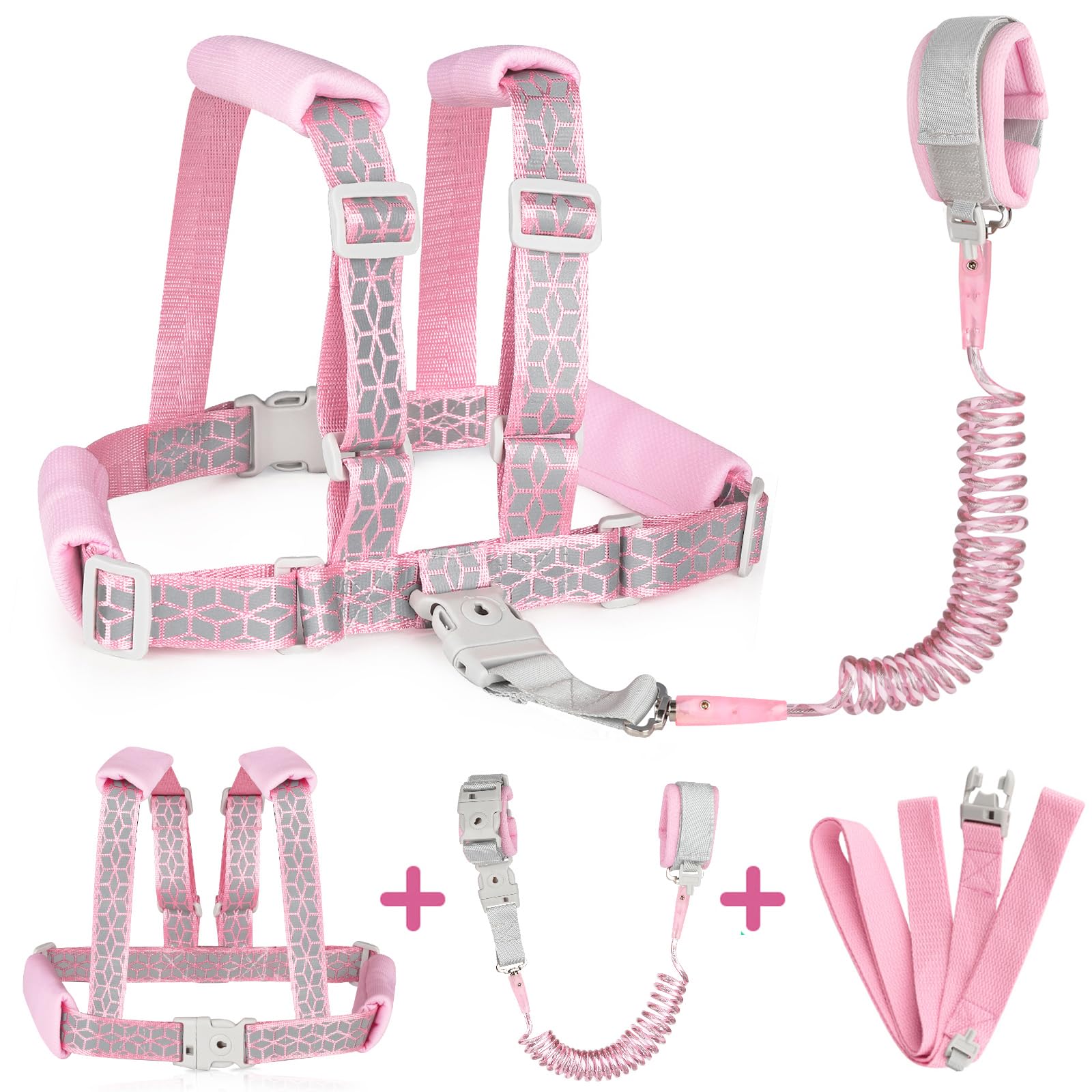 Accmor toddler harness leash with comfortable shoulder straps for safe outdoor walks