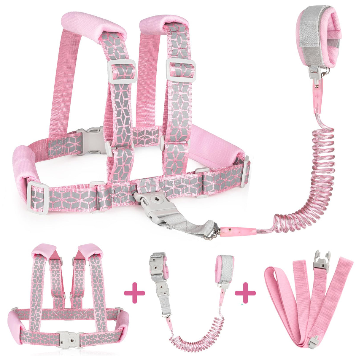 Accmor toddler harness leash with comfortable shoulder straps for safe outdoor walks