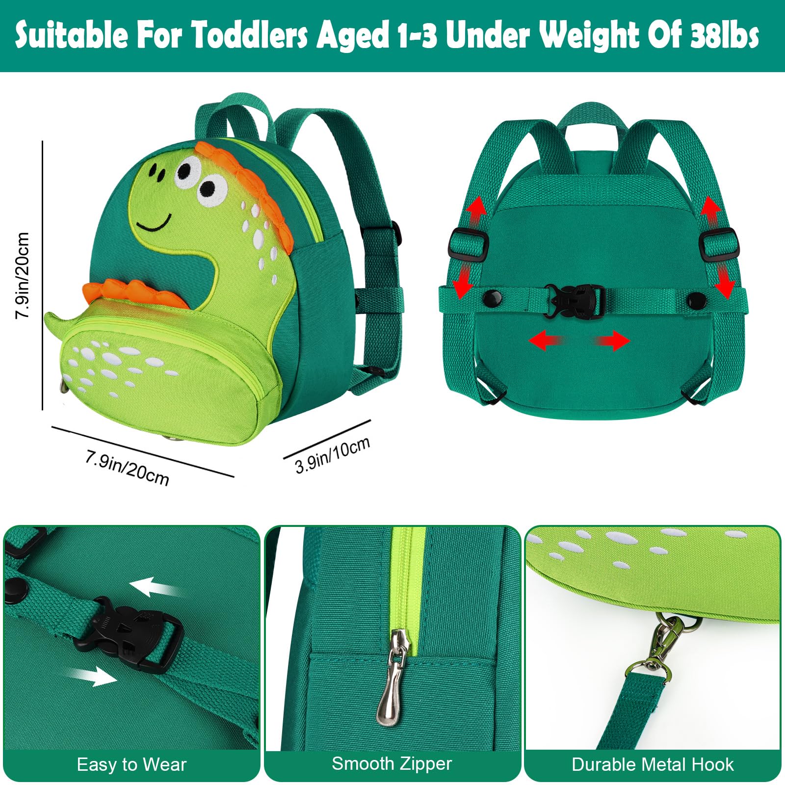 Accmor toddler-harness-strap offers adjustable comfort for growing kids on travel.