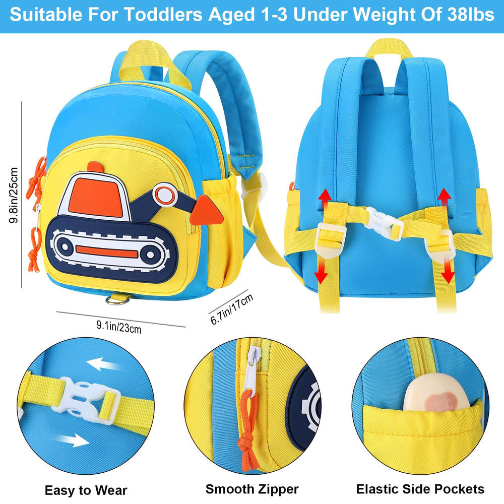 Accmor toddler leash backpack excavator worn by child aids supervised adventures.