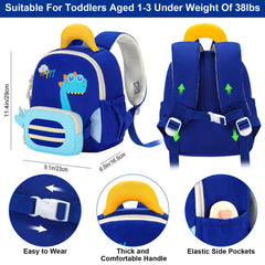 Accmor toddler leash backpack side pocket open showing removable little pouch