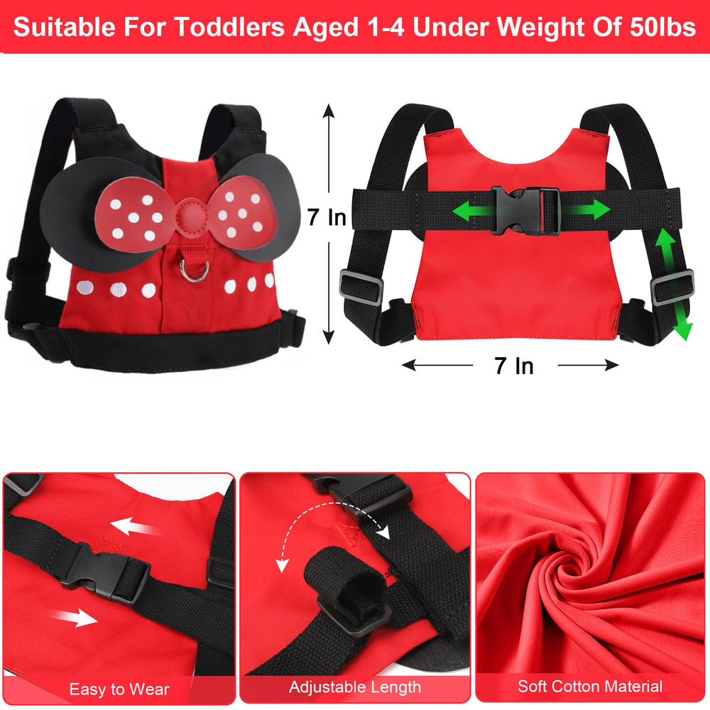 Accmor toddler leash harness highlights durable nylon rope and secure swivel hook.