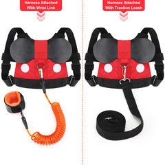 Accmor toddler leash harness wrist-link detail showcases anti-lost safety feature.