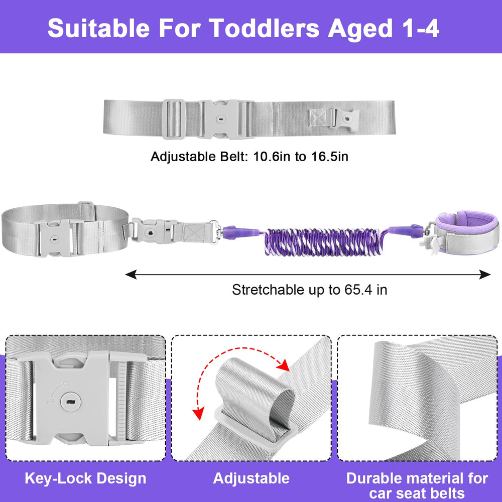 Accmor toddler leash showing key lock wristband for secure closure