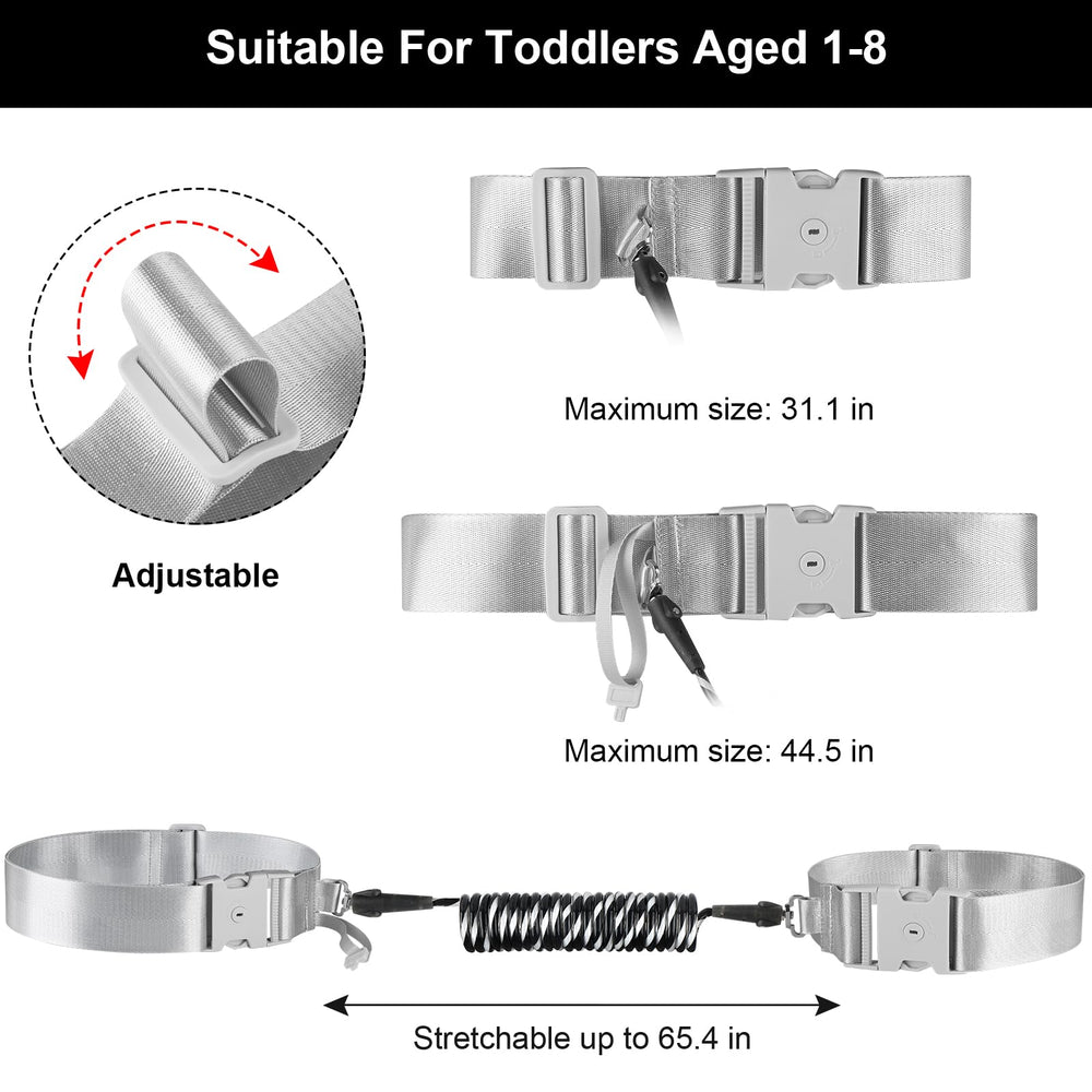 Accmor waist leash with secure lock provides adult-controlled release.