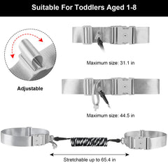 Accmor waist leash with secure lock provides adult-controlled release.