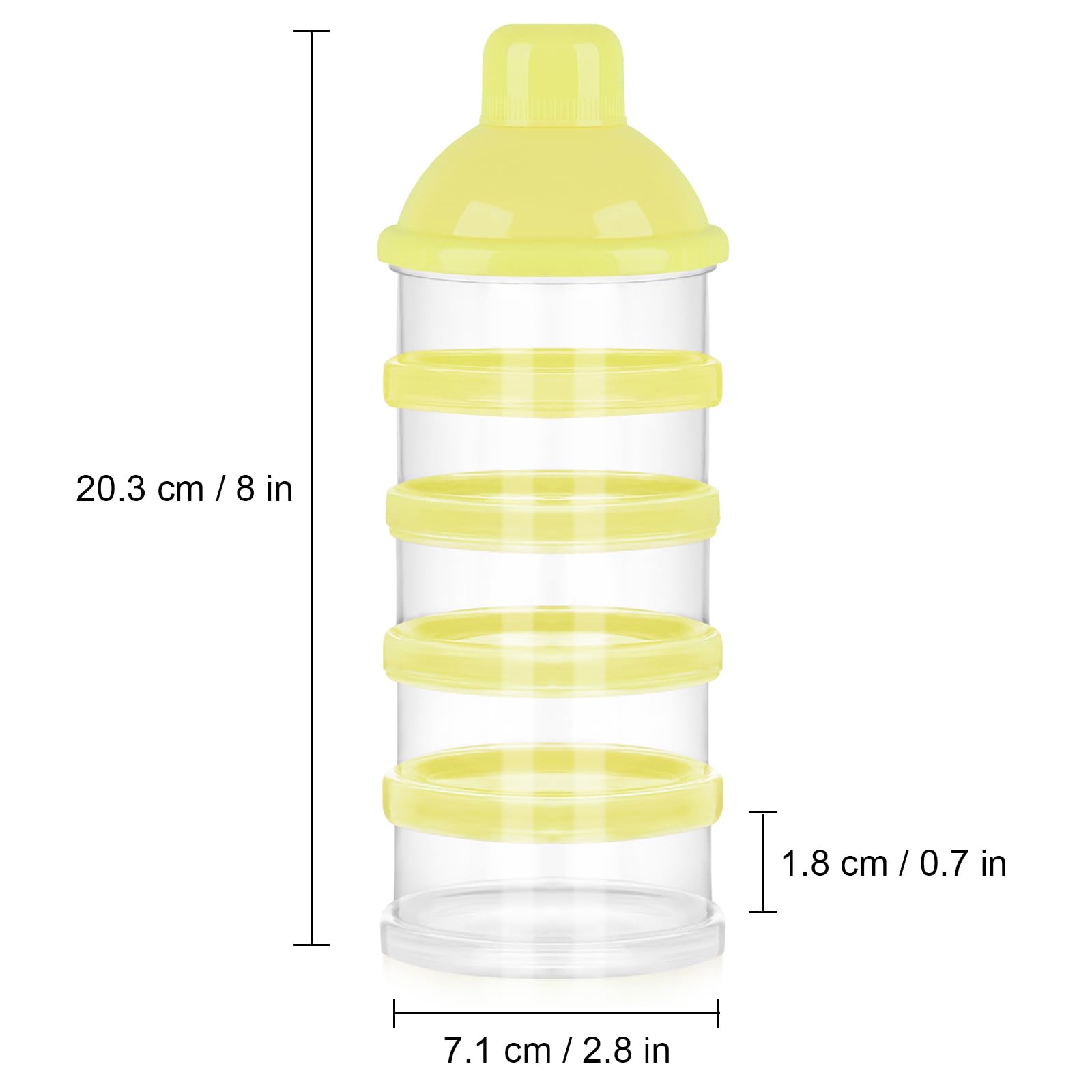 Accmor travel-friendly formula dispenser keeps powder separate and fresh during trips.