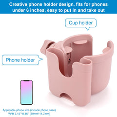 Accmor two-in-one holder supports cup and phone for hands-free moments.