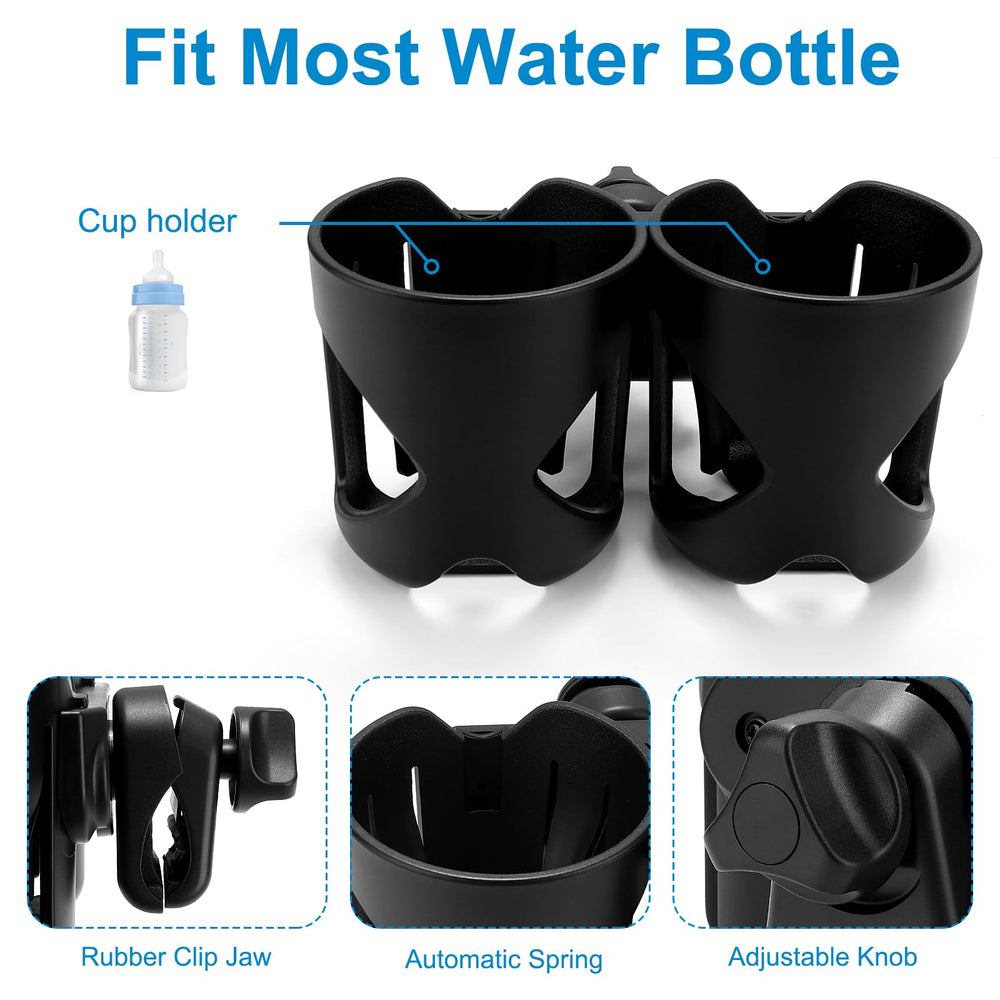 Accmor universal cup holder abs-rubber-materials ensures safe, non-slip performance on rough surfaces.