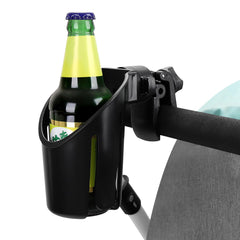 Accmor universal cup holder on bike handle-mount demonstrates stable grip.