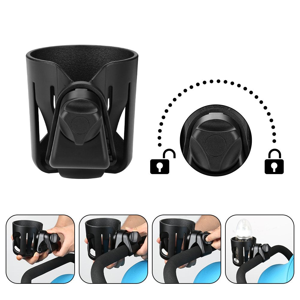 Accmor durable ABS cup holder with slip resistant rubber for rough roads