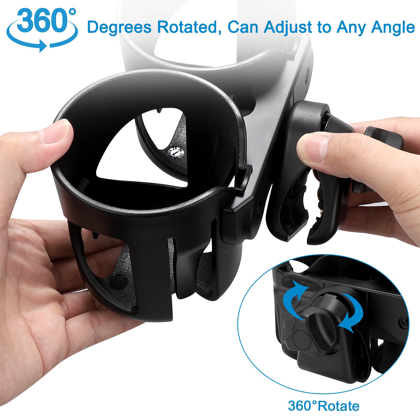 Accmor universal cup holder side-angle highlights convenient placement on the side.
