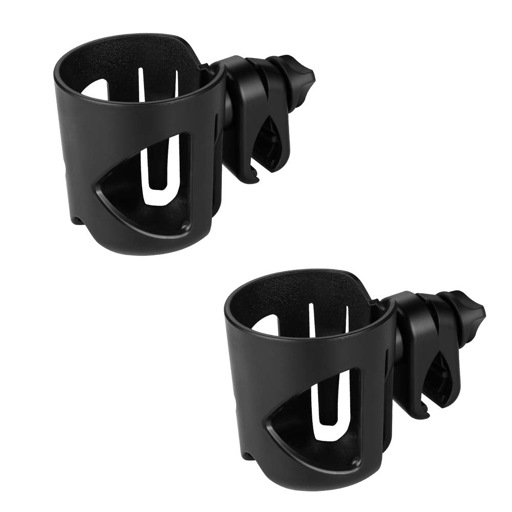 Accmor universal cup holder mounted on stroller clip for quick access and stability