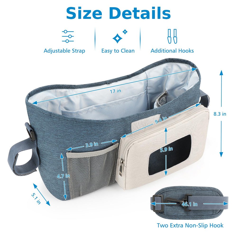 Accmor universal stroller organizer blue packaging showcases gift-ready accessory