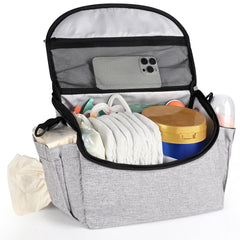 Accmor universal stroller organizer cup holders ready for bottles during strolls.